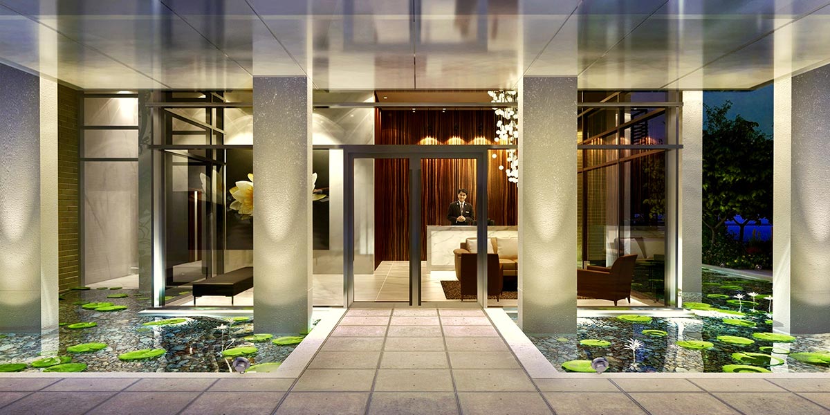 lobby area 3d render